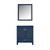 Lexora LJ342230SE00M28 Jacques 30 in. W Navy Blue Bath Vanity Cabinet and 28 in. Mirror