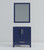 Lexora LJ342230SE00M28 Jacques 30 in. W Navy Blue Bath Vanity Cabinet and 28 in. Mirror