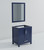 Lexora LJ342230SE00M28 Jacques 30 in. W Navy Blue Bath Vanity Cabinet and 28 in. Mirror