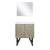 Lexora LLC30SKSOSM28 Lancy 30 inch W x 20 in D Rustic Acacia Bath Vanity Cabinet, White Quartz Top and 28 in Mirror
