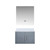 Lexora LVG30SB310 Geneva 30 in. W Dark Grey Wall Mount Bath Vanity Cabinet, Cultured Marble Top, and 30 in. LED Mirror