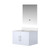 Lexora LVG30SM310 Geneva 30 in. W Glossy White Wall Mount Bath Vanity Cabinet, Cultured Marble Top, and 30 in. LED Mirror