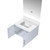 Lexora LVG30SM310 Geneva 30 in. W Glossy White Wall Mount Bath Vanity Cabinet, Cultured Marble Top, and 30 in. LED Mirror