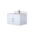 Lexora Geneva 30 in. W Glossy White Wall Mount Bath Vanity Cabinet, Carrara Marble Top, and Faucet Set