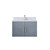 Lexora LVG30SB101 Geneva 30 in. W Dark Grey Wall Mount Bath Vanity Cabinet, Carrara Marble Top, and Faucet Set