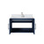 Lexora Geneva 30 in. W Navy Blue Wall Mount Bath Vanity Cabinet, Carrara Marble Top, and Faucet Set