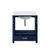 Lexora LVJ30SE300 Jacques 30 in. W Navy Blue Bath Vanity Cabinet and Cultured Marble Top