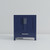 Lexora Jacques 30 in. W Navy Blue Bath Vanity Cabinet and Cultured Marble Top