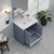 Lexora LVJ30SB300 Jacques 30 in. W Dark Grey Bath Vanity Cabinet and Cultured Marble Top
