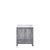 Lexora Jacques 30 in. W Distressed Grey Bath Vanity Cabinet and Cultured Marble Top
