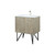 Lexora LLC30SKSOS000FBN Lancy 30 inch W x 20 in D Rustic Acacia Bath Vanity Cabinet, White Quartz Top and Brushed Nickel Faucet Set