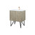 Lexora LLC30SKSOS000FRG Lancy 30 inch W x 20 in D Rustic Acacia Bath Vanity Cabinet, White Quartz Top and Rose Gold Faucet Set