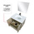 Lexora  LLC30SKSOS000FGM Lancy 30 in W x 20 in D Rustic Acacia Bath Vanity, White Quartz Top and Gun Metal Faucet Set