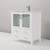 Lexora Volez 30 inch W White Bath Vanity Cabinet, White Ceramic Top, and Faucet Set