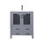 Lexora LVV30SB601 Volez 30 inch W Dark Grey Bath Vanity Cabinet, White Ceramic Top, and Faucet Set