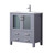 Lexora LVV30SB601 Volez 30 inch W Dark Grey Bath Vanity Cabinet, White Ceramic Top, and Faucet Set