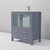 Lexora Volez 30 inch W Dark Grey Bath Vanity Cabinet, White Ceramic Top, and Faucet Set