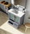 Lexora LVV30SB601 Volez 30 inch W Dark Grey Bath Vanity Cabinet, White Ceramic Top, and Faucet Set