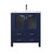 Lexora LVV30SE601 Volez 30 inch W Navy Blue Bath Vanity Cabinet, White Ceramic Top, and Faucet Set