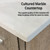 Lexora LVLY30SRA311 Lancy 30 inch W x 20 in D Rustic Acacia Bath Vanity Cabinet, Cultured Marble Top, Chrome Faucet Set and 28 in Mirror