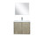 Lexora  LVFB30SK311 Fairbanks 30 in W x 20 in D Rustic Acacia Bath Vanity, Cultured Marble Top, Chrome Faucet Set and 28 in Mirror