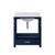 Lexora LJ342230SEDS000 Jacques 30 in. W Navy Blue Bath Vanity Cabinet and Carrara Marble Top