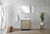Lexora LLF30SKSOS000FCH Lafarre 30 inch W x 20 in D Rustic Acacia Bath Vanity Cabinet, White Quartz Top and Chrome Faucet Set