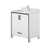 Lexora Ziva 30 inch W White Bath Vanity Cabinet, White Quartz Top and Faucet Set