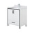 Lexora LVZV30SA301 Ziva 30 inch W White Bath Vanity Cabinet, Cultured Marble Top and Faucet Set