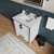 Lexora Ziva 30 inch W White Bath Vanity Cabinet, Cultured Marble Top and Faucet Set