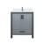 Lexora Ziva 30 inch W Dark Grey Bath Vanity Cabinet, White Quartz Top and Faucet Set