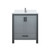 Lexora Ziva 30 inch W Dark Grey Bath Vanity Cabinet, Cultured Marble Top and Faucet Set