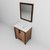 Lexora LVZV30SN210 Ziva 30 inch W Rustic Barnwood Bath Vanity Cabinet, White Quartz Top and 28 in Mirror