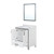 Lexora  LVZV30SA210 Ziva 30 in W x 22 in D White Bath Vanity, White Quartz Top and 28 in Mirror