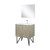 Lexora LVLY30SRA312 Lancy 30 inch W x 20 in D Rustic Acacia Bath Vanity Cabinet, Cultured Marble Top, Brushed Nickel Faucet Set and 28 in Mirror