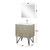 Lexora LLC30SKSOSM28FRG Lancy 30 inch W x 20 in D Rustic Acacia Bath Vanity Cabinet, White Quartz Top, Rose Gold Faucet Set and 28 in Mirror