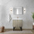 Lexora LLC30SKSOSM28FRG Lancy 30 inch W x 20 in D Rustic Acacia Bath Vanity Cabinet, White Quartz Top, Rose Gold Faucet Set and 28 in Mirror