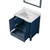 Lexora LJ342230SEWQM28 Jacques 30 in. W Navy Blue Bath Vanity Cabinet, White Quartz Top, and 28 in. Mirror