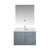 Lexora LVG30SB311 Geneva 30 in. W Dark Grey Wall Mount Bath Vanity Cabinet, Cultured Marble Top, Faucet Set, and 30 in. LED Mirror