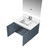 Lexora LVG30SB311 Geneva 30 in. W Dark Grey Wall Mount Bath Vanity Cabinet, Cultured Marble Top, Faucet Set, and 30 in. LED Mirror