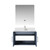 Lexora LVG30SB311 Geneva 30 in. W Dark Grey Wall Mount Bath Vanity Cabinet, Cultured Marble Top, Faucet Set, and 30 in. LED Mirror