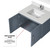 Lexora Geneva 30 in. W Dark Grey Wall Mount Bath Vanity Cabinet, Cultured Marble Top, Faucet Set, and 30 in. LED Mirror