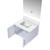 Lexora LVG30SB211 Geneva 30 in. W Dark Grey Wall Mount Bath Vanity Cabinet, White Quartz Top, Faucet Set, and 30 in. LED Mirror