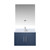 Lexora  LVG30SE311 Geneva 30 in. W x 22 in. D Navy Blue Bath Vanity, Cultured Marble Top, Faucet Set, and 30 in. LED Mirror