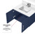 Lexora Geneva 30 in. W Navy Blue Wall Mount Bath Vanity Cabinet, Cultured Marble Top, Faucet Set, and 30 in. LED Mirror