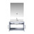 Lexora  LVG30SM311 Geneva 30 in. W x 22 in. D Glossy White Bath Vanity, Cultured Marble Top, Faucet Set, and 30 in. LED Mirror