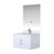 Lexora  LVG30SM311 Geneva 30 in. W x 22 in. D Glossy White Bath Vanity, Cultured Marble Top, Faucet Set, and 30 in. LED Mirror
