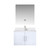 Lexora LVG30SM311 Geneva 30 in. W Glossy White Wall Mount Bath Vanity Cabinet, Cultured Marble Top, Faucet Set, and 30 in. LED Mirror