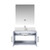 Lexora LVG30SM311 Geneva 30 in. W Glossy White Wall Mount Bath Vanity Cabinet, Cultured Marble Top, Faucet Set, and 30 in. LED Mirror