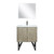 Lexora LLC30SKSOSM28FGM Lancy 30 inch W x 20 in D Rustic Acacia Bath Vanity Cabinet, White Quartz Top, Gun Metal Faucet Set and 28 in Mirror